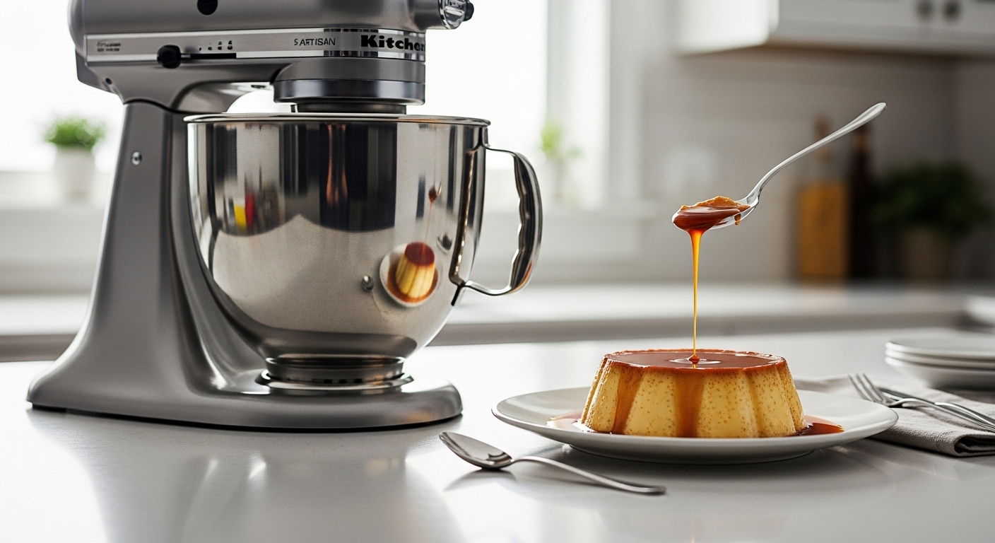 Receita simples e pratica para fazer pudim na batedeira